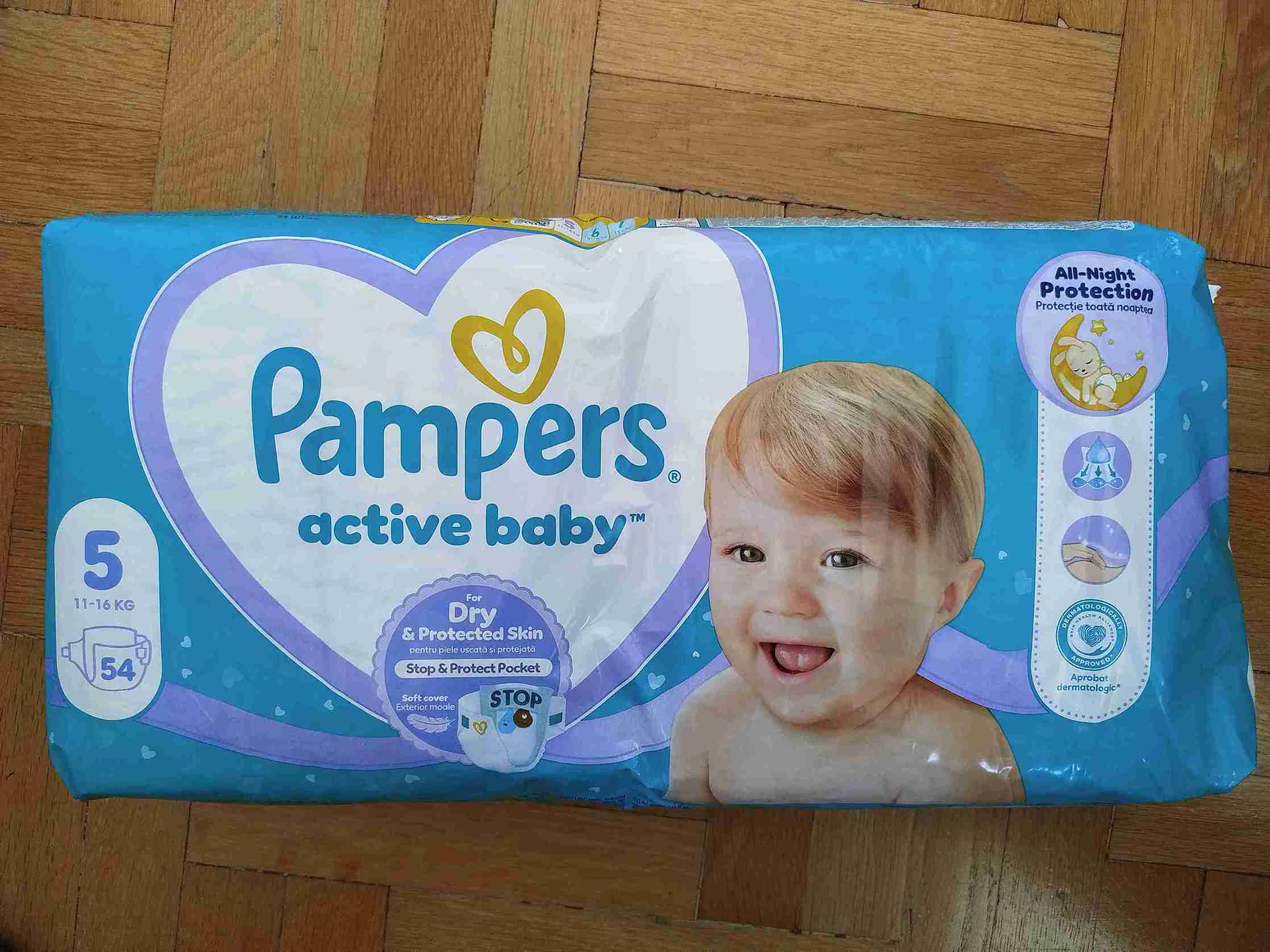 Pampers Active Baby mărimea 5 54 bucăți